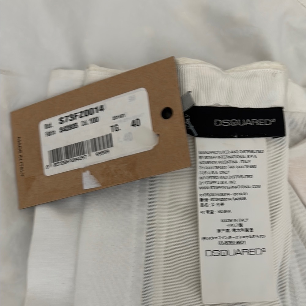 D2Squared ICONIC mini dress Black and White Floral Set sz 40/ XS - Picture 8 of 14